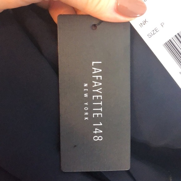 Lafayette 148 Open Cardigan Sweater Lace Back NWT Navy Size Small - Picture 8 of 13